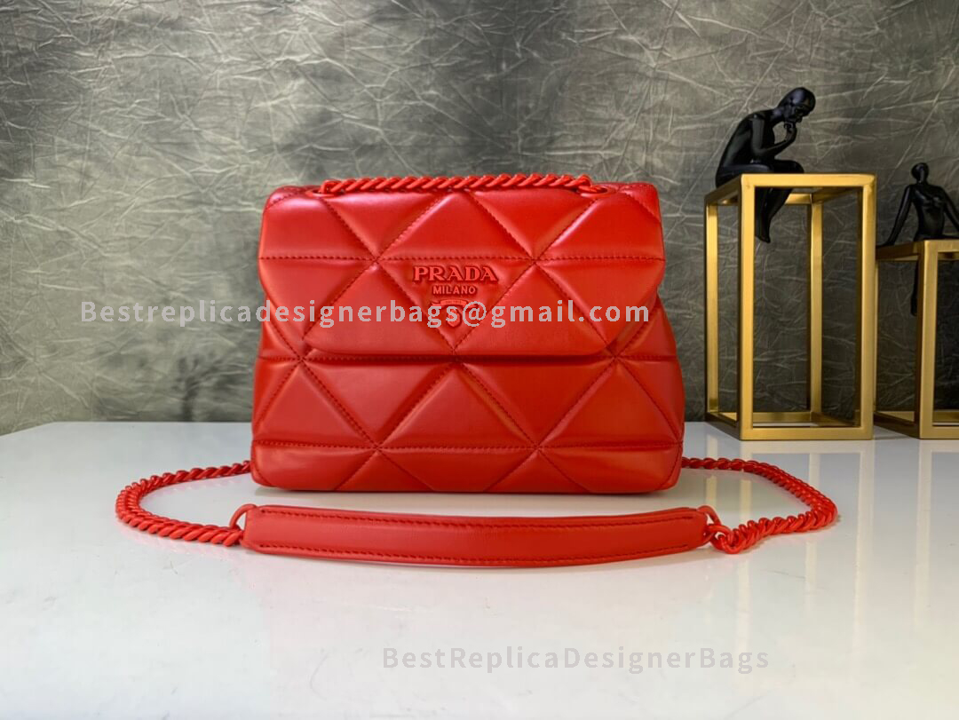 Prada Spectrum Nappa Medium Red Leather Shoulder Bag 233